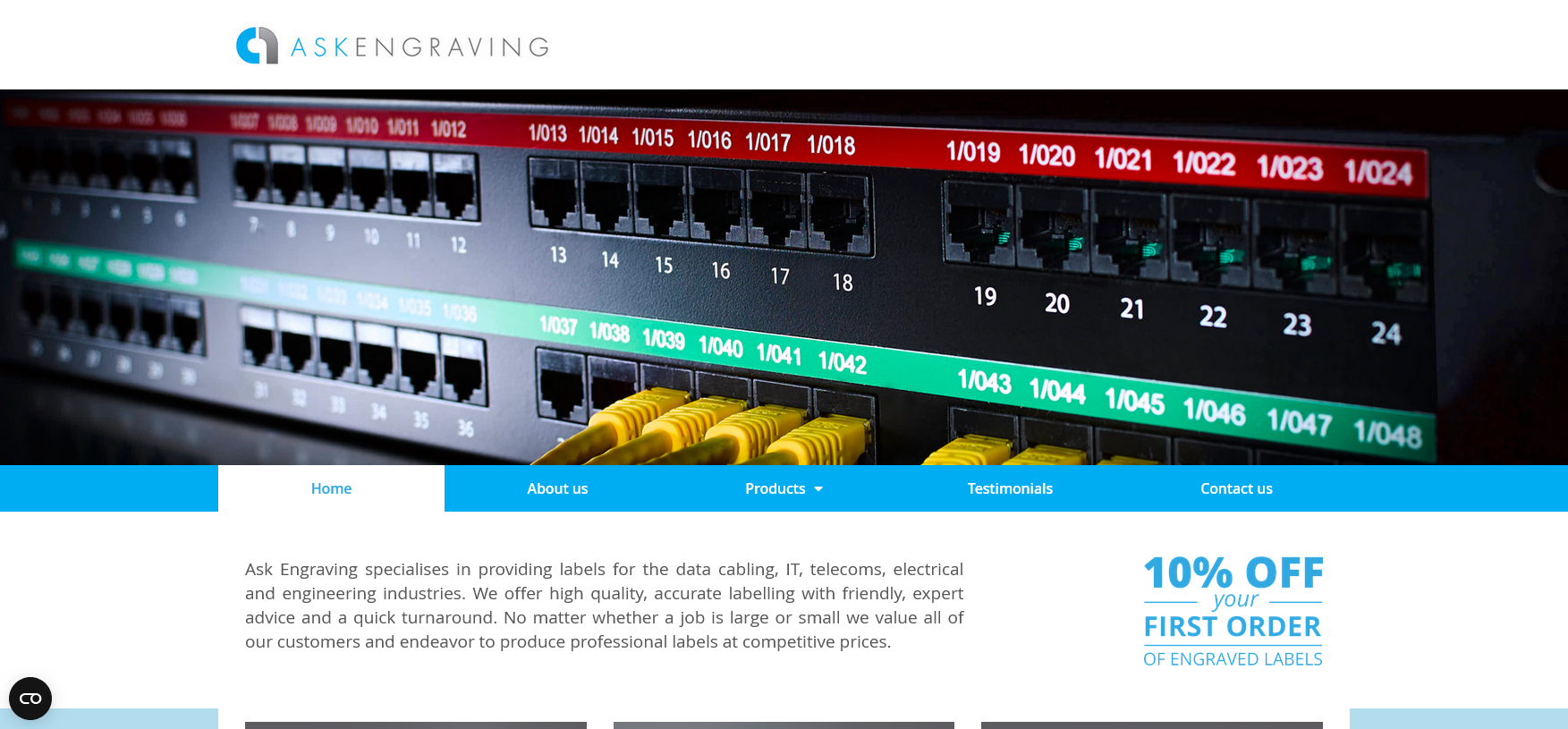 Ask Engraving Website Screenshot 001