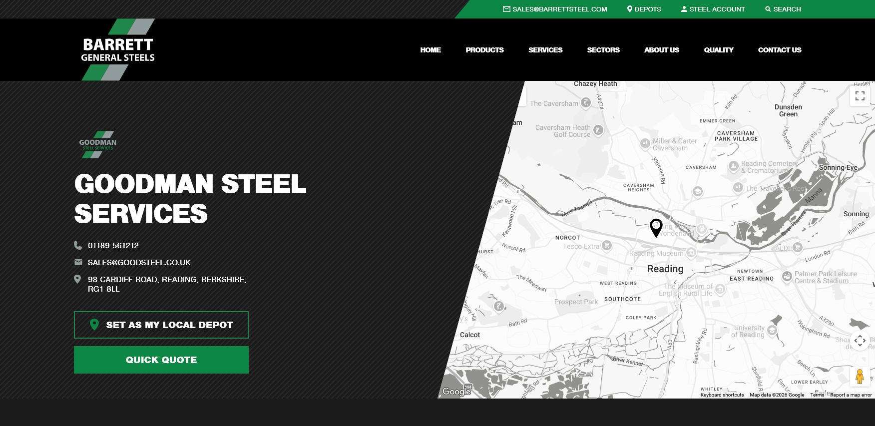 Goodman Steel Services Website Screenshot 001
