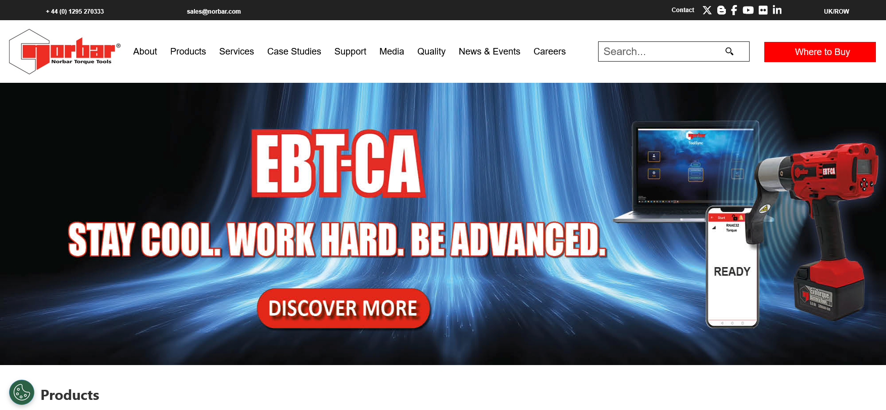 Norbar Torque Tools Ltd Website Screenshot 001