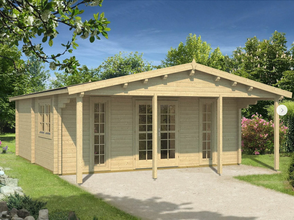 Commercial BURGOS 6.0x6.0m Log Cabin in Lincolnshire