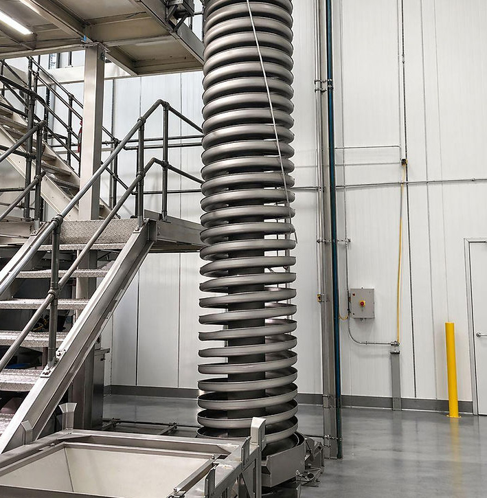 How Spiral Elevators Cool Fried Snacks and Improve Line Efficiency