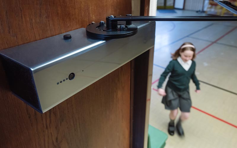 Freedor from Fireco fitted to a school fire door