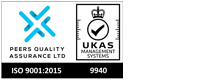 PEERS QUALITY ASSURANCE LTD / UKAS / ISO 9001:2015 Logo