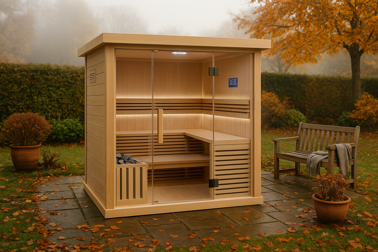 CenturaHeat 4 Person Steam Outdoor Garden Sauna