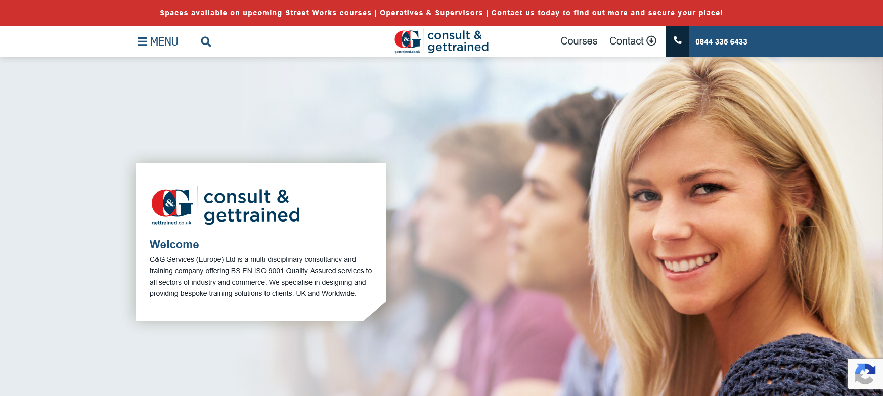 C&G Services (Europe) Ltd Website Screenshot 001