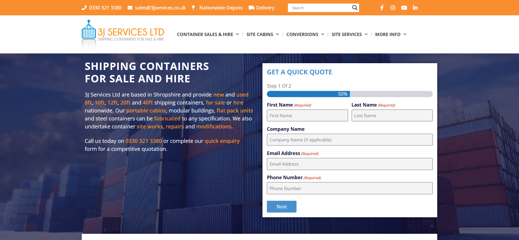 3J Services Ltd Website Screenshot 001