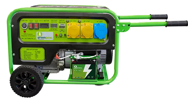 Green Gear GE-5000UK LPG 5kW 240V/110V Generator