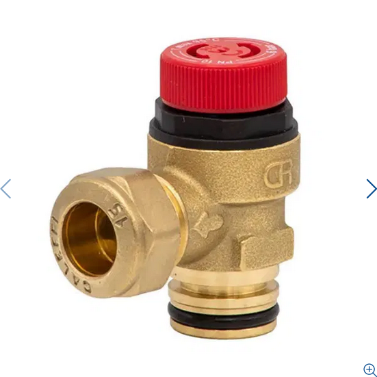 Altecnic / Caleffi Pressure Relief Valve with Circlip Connection 6 Bar - F0000412
