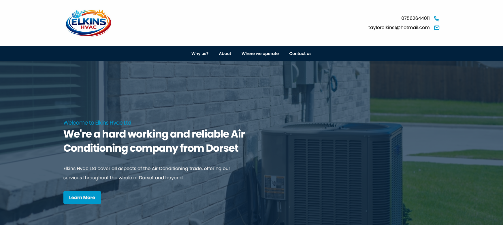 Elkins HVAC Ltd Website Screenshot 001