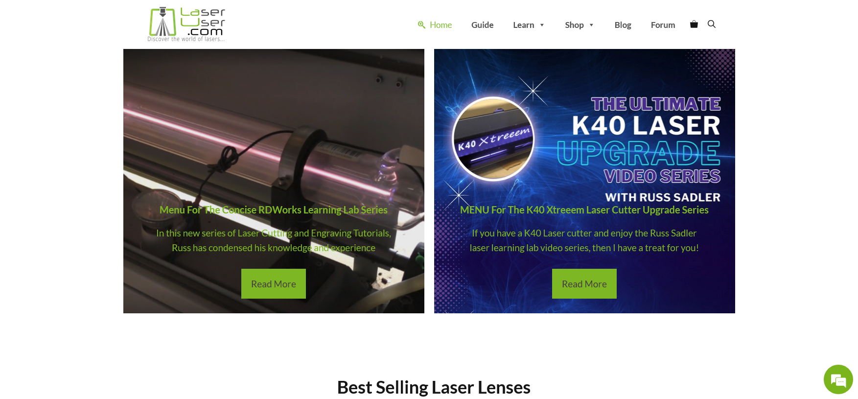 LaserUser.com Website Screenshot 001