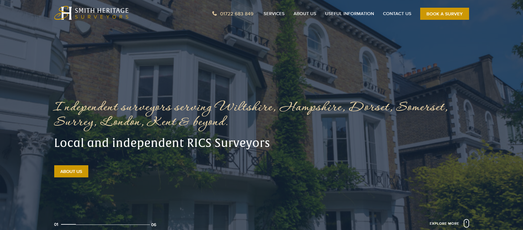 Smith Heritage Surveyors Website Screenshot 001