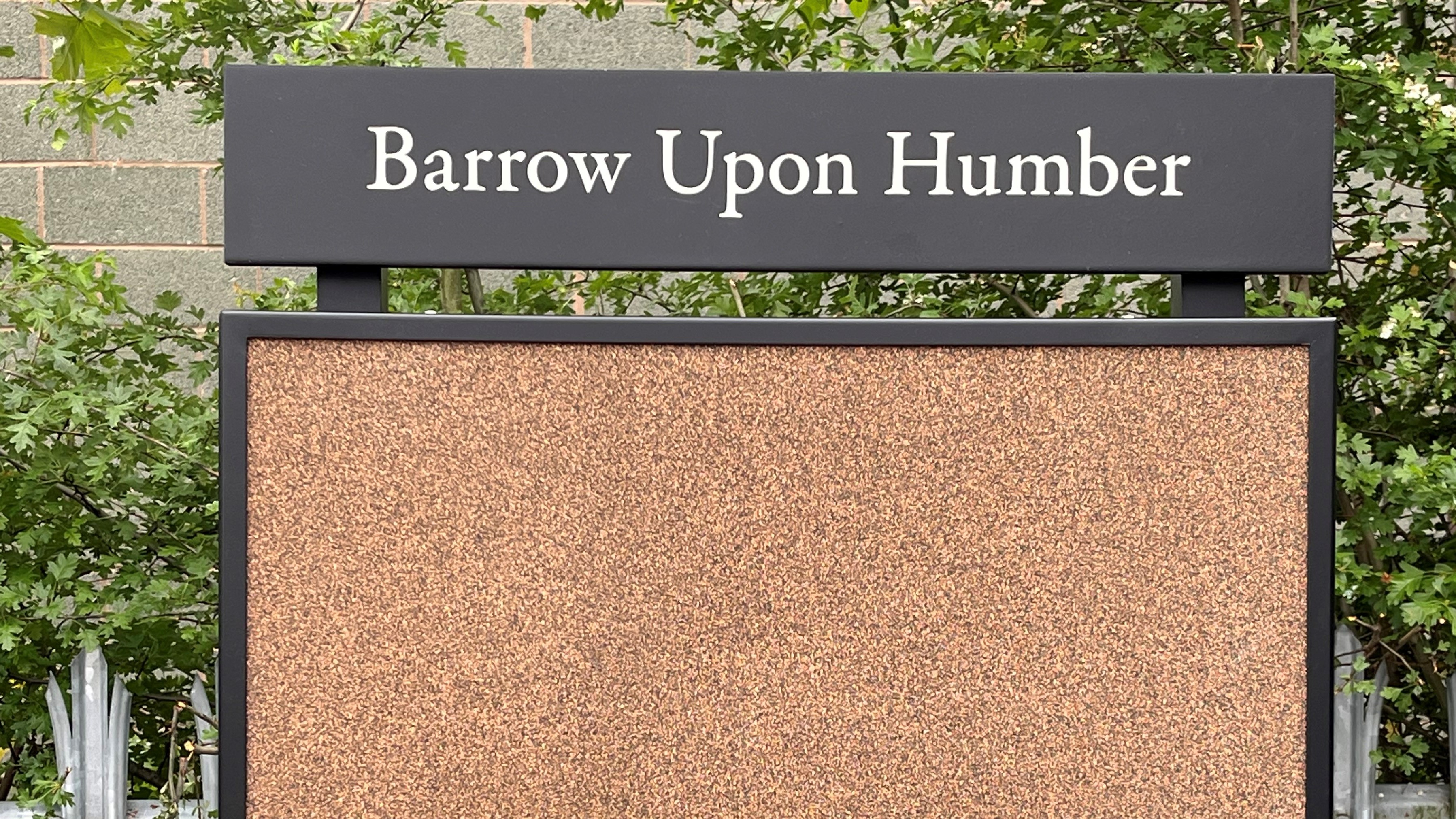 Open pinboard for displaying your own notices.  Supplied with external grade cork board, aluminium frame & header panel.  Shelley Signs