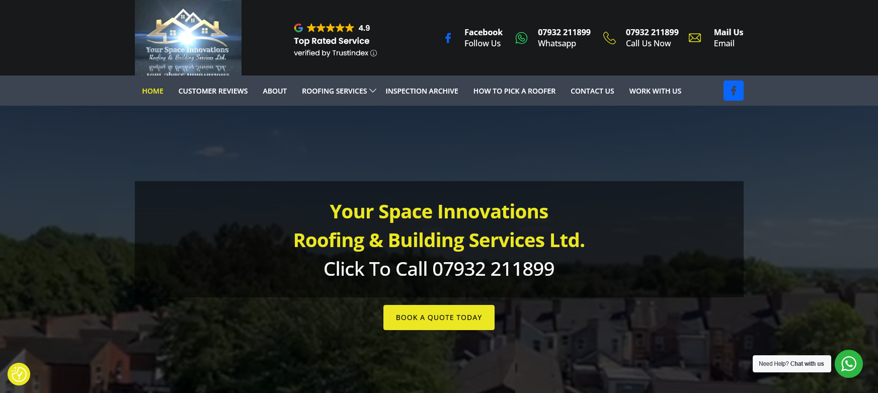 Your Space Innovations Roofing & Building Services Ltd Website Screenshot 001