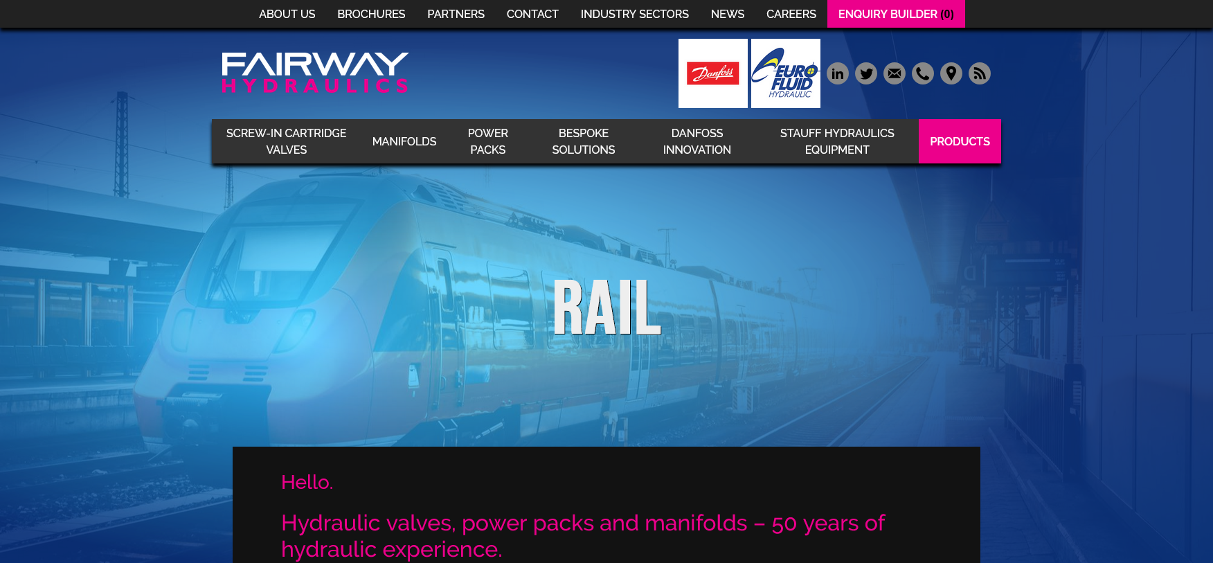Fairway Hydraulics Ltd Website Screenshot 001