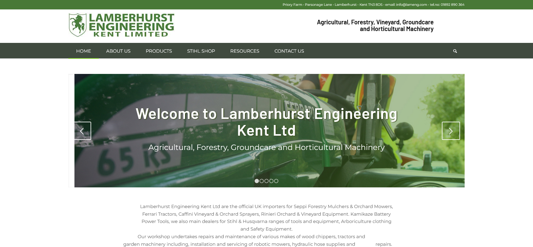 Lamberhurst Engineering Kent Ltd Website Screenshot 001