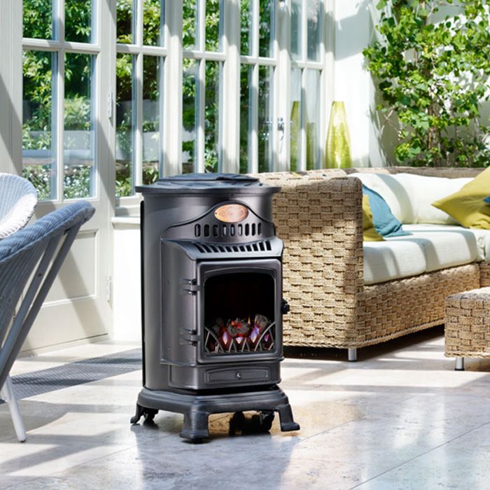 Calor Gas 3kW Provence Stove Portable Gas Heater (Matt Black)