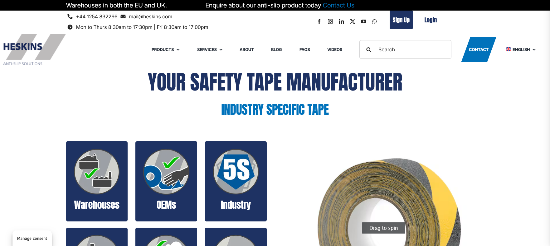Heskins Ltd Website Screenshot 001