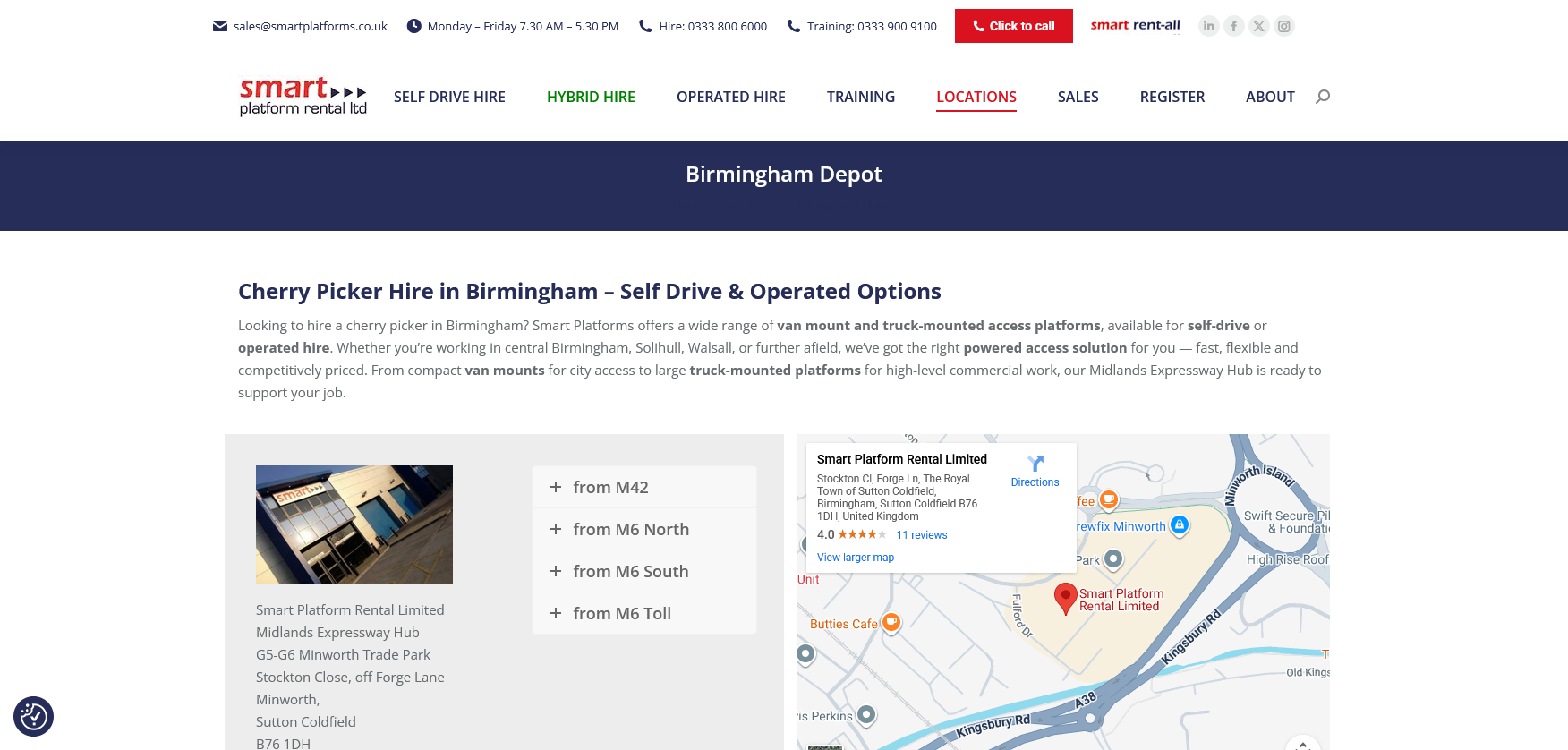 Smart Platform Rental Ltd (Birmingham) Website Screenshot 001