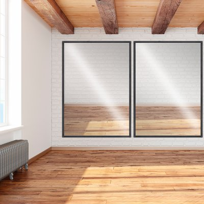 Framed Glass Gym Mirrors