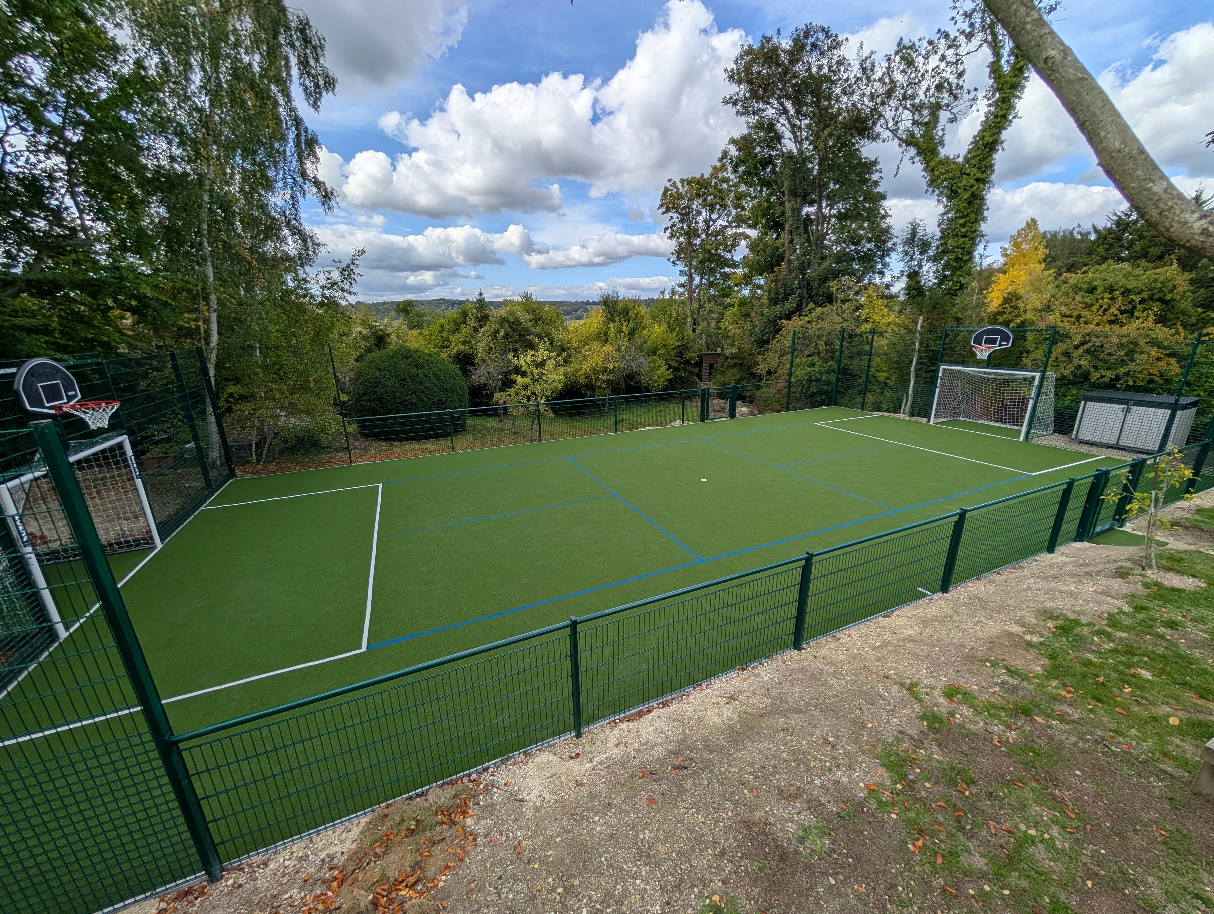 Everyone's dream back garden football pitch!
