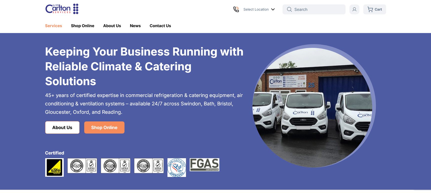 Carlton Services Ltd Website Screenshot 001