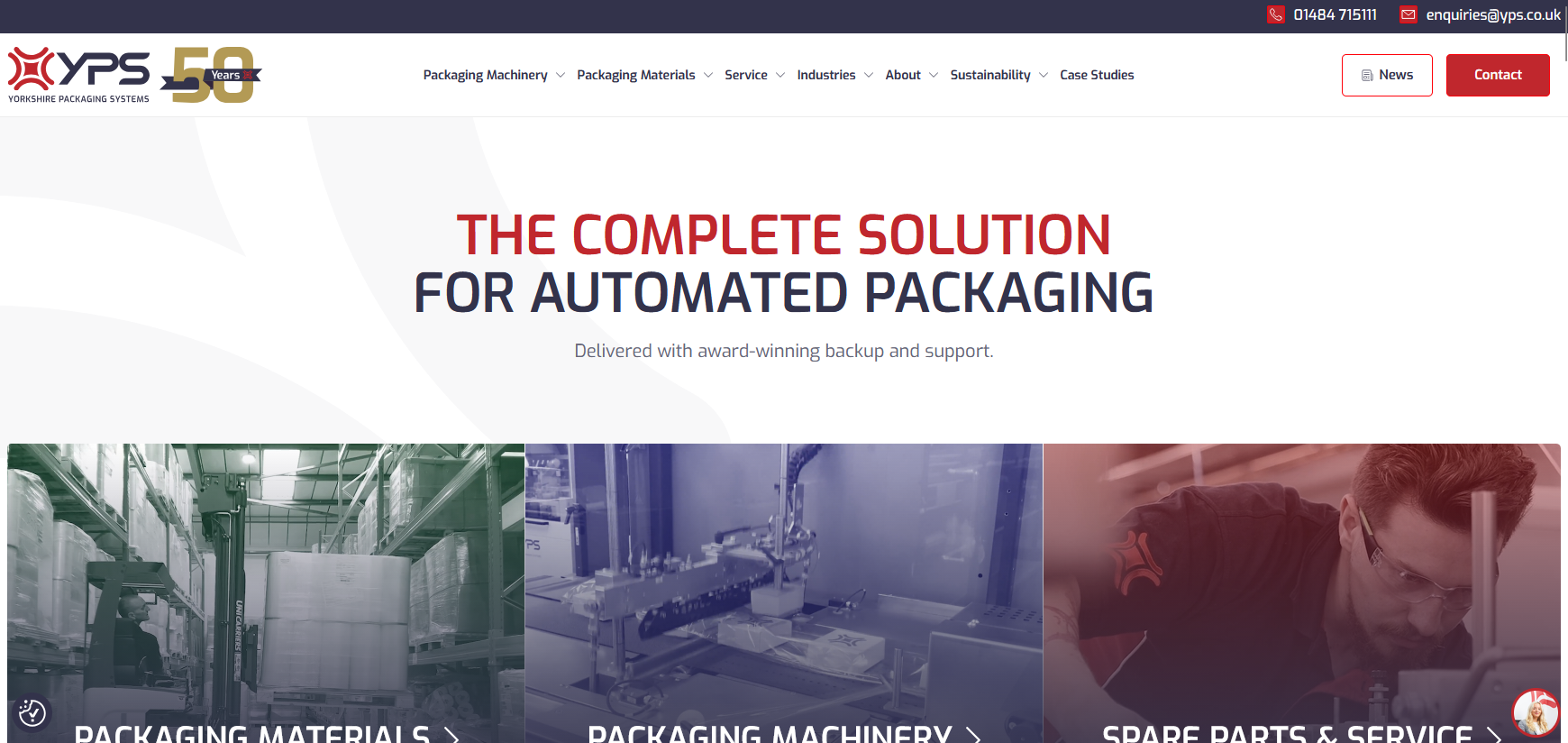 Yorkshire Packaging Systems Ltd Website Screenshot 001