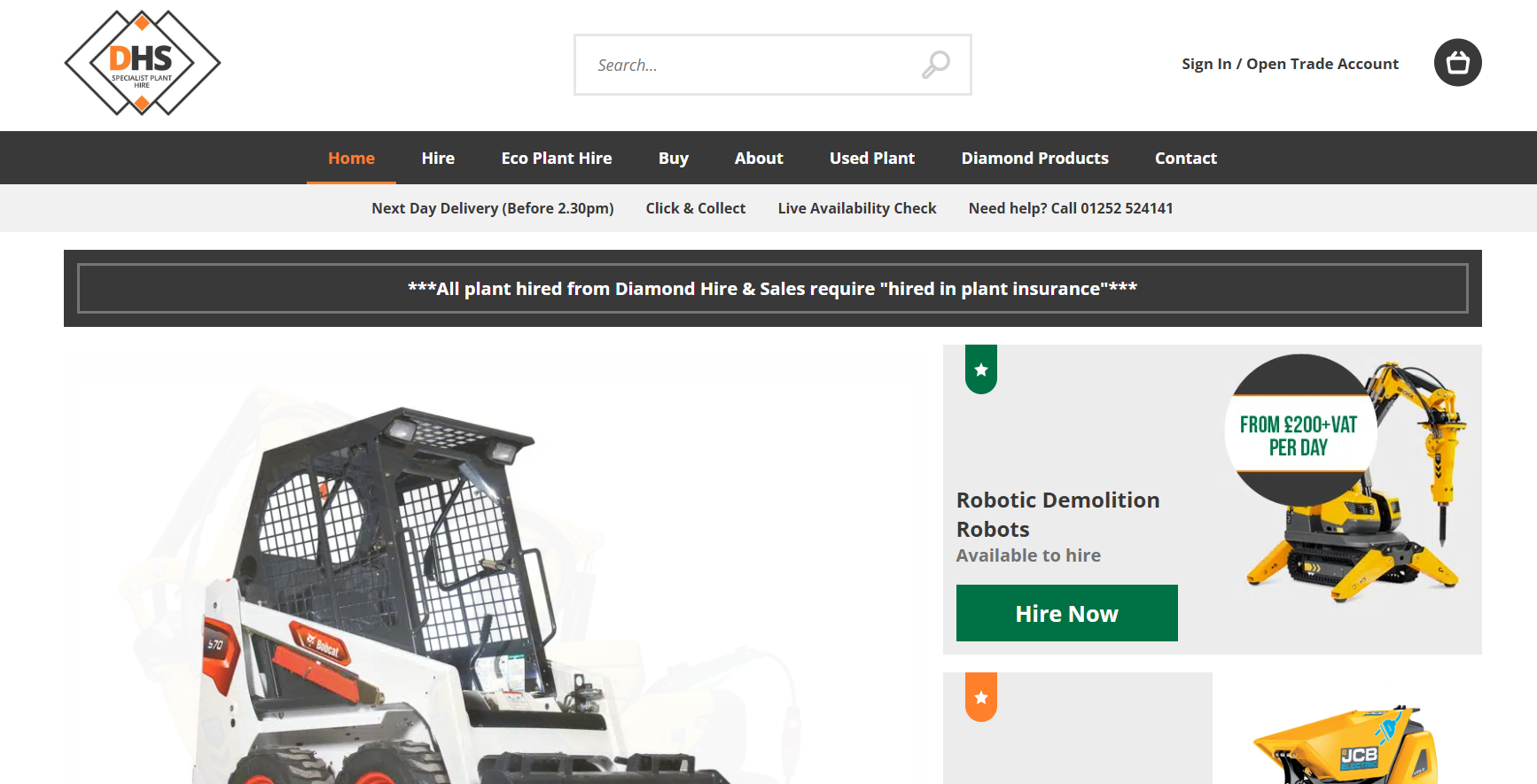 Diamond Hire and Sales Website