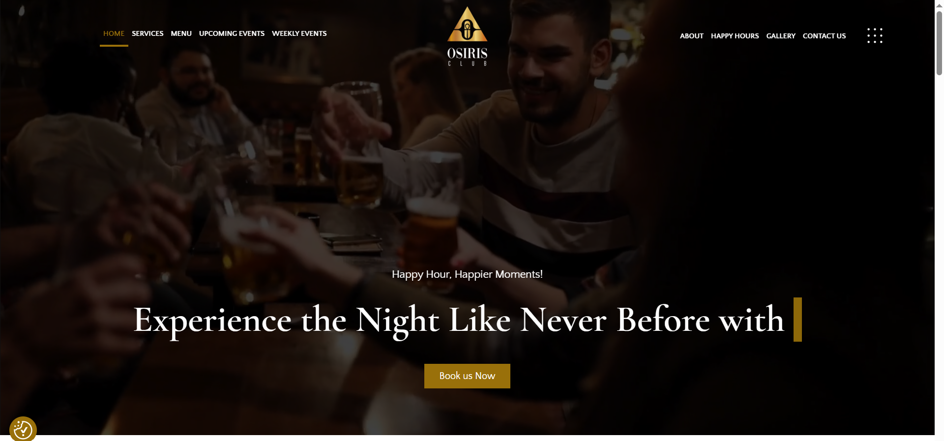 Osiris Club Website Banner Section