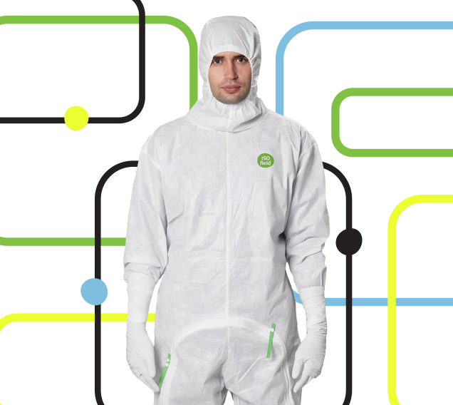 Isofield Steridon Sterile Cleanroom coverall with hood 80111