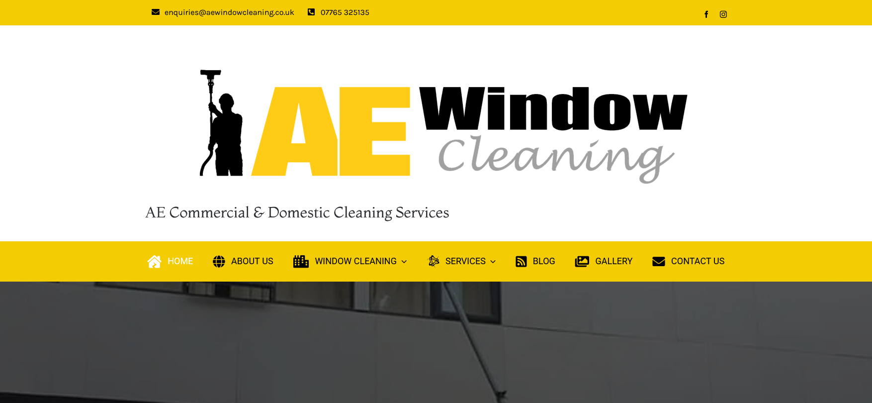 AE Window Cleaning Website Screenshot 001