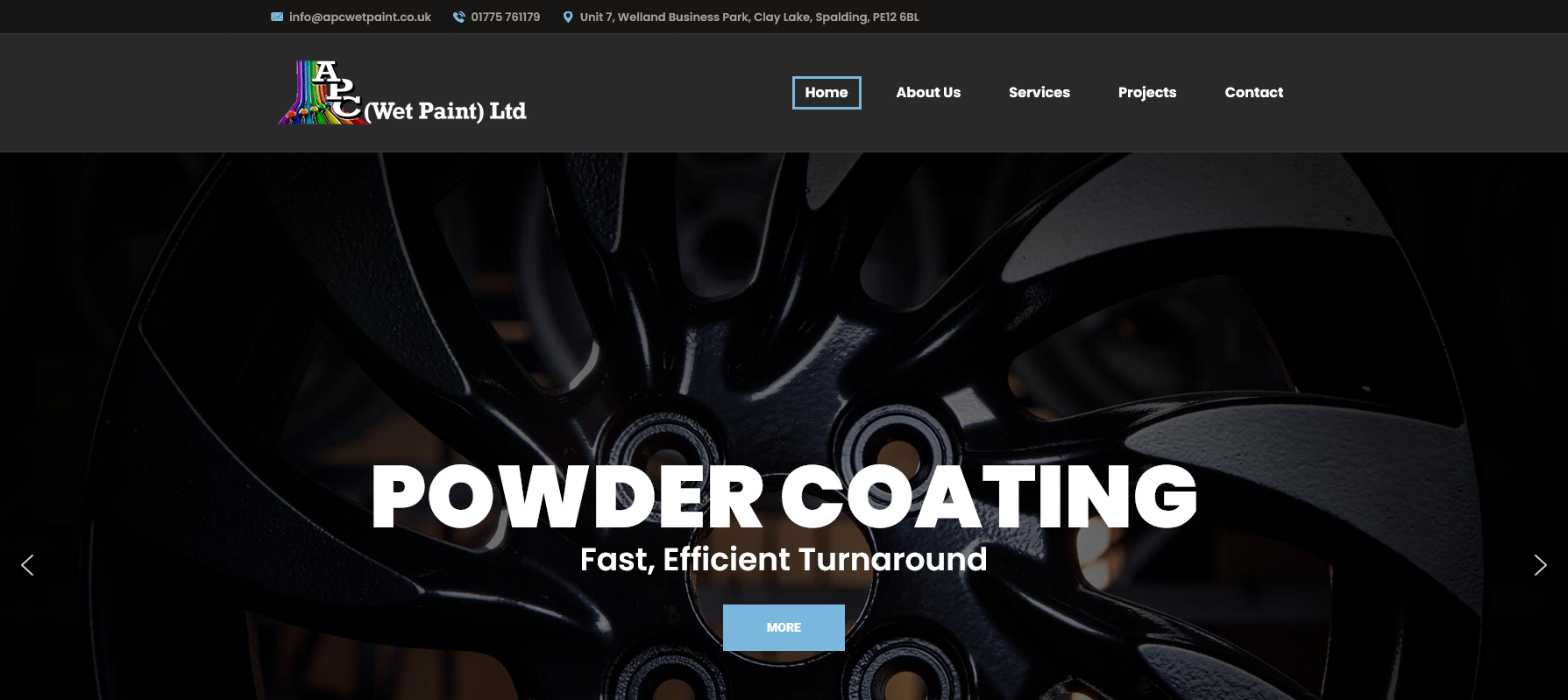 APC Wet Paint Ltd Website Screenshot 001