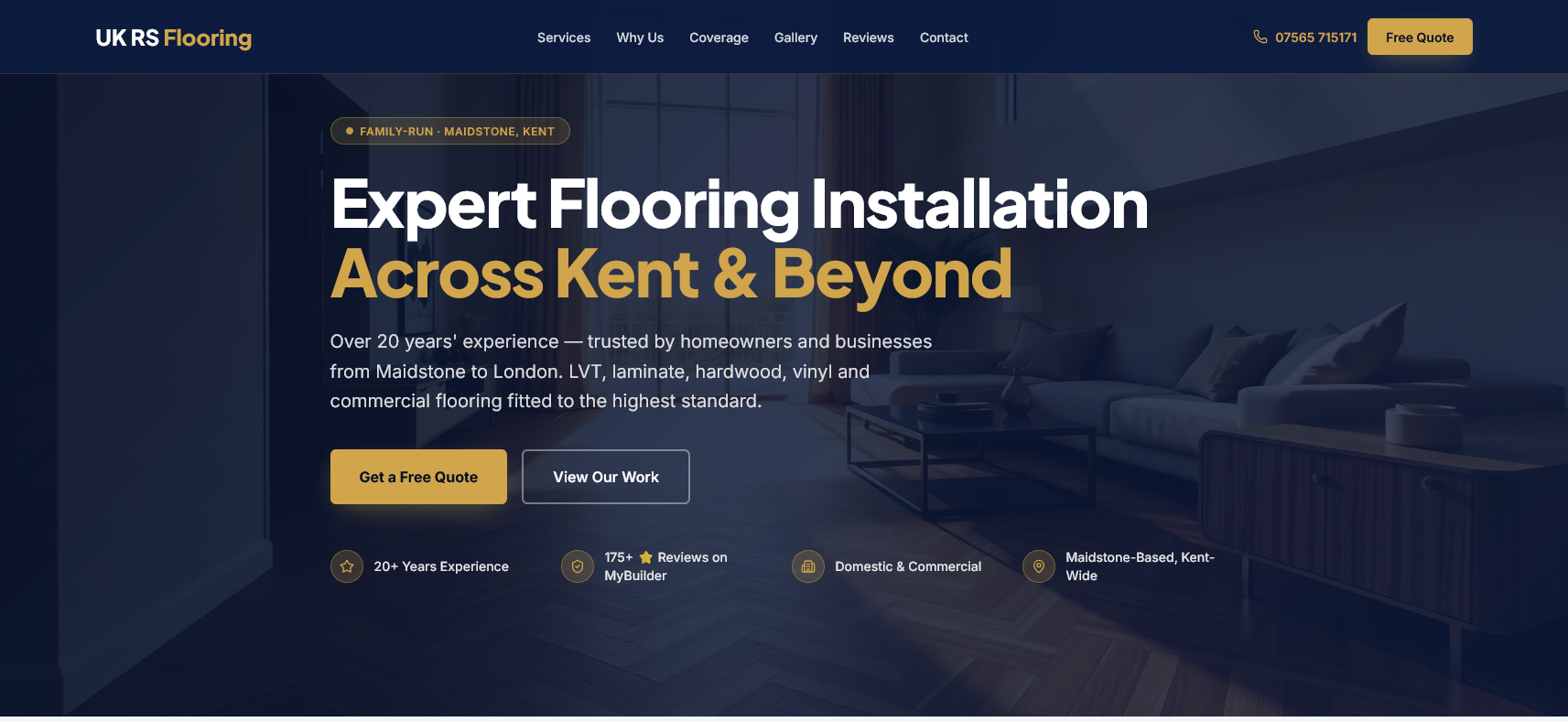 UK RS Flooring Ltd Website Screenshot 001