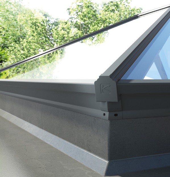 Korniche roof lantern flat glass aluminium skylight anthracite