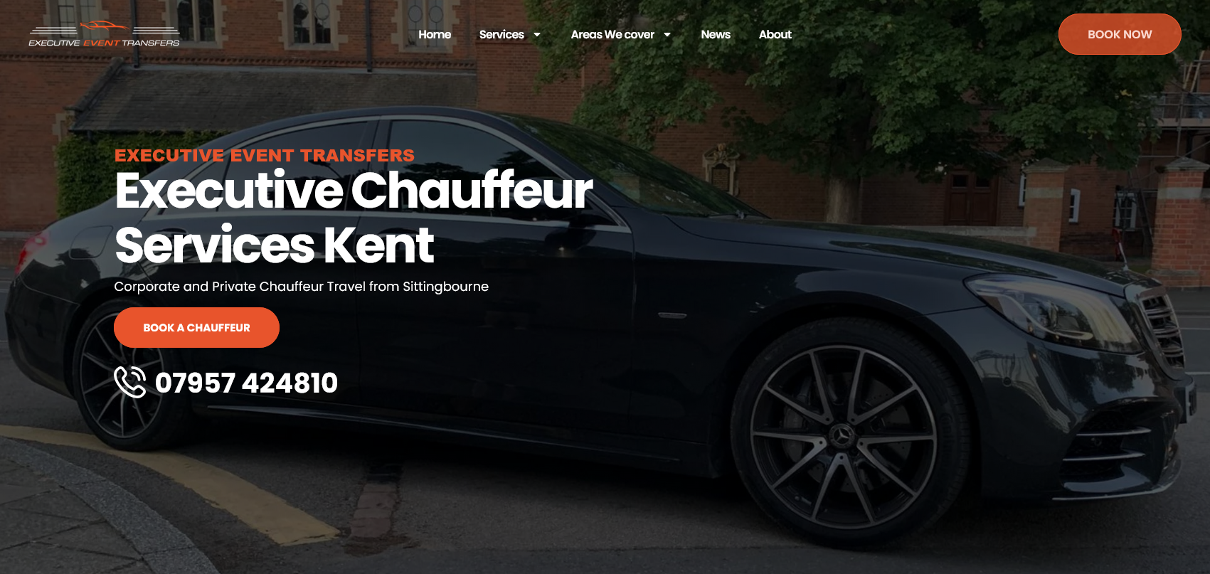 Executive Event Transfers Website Screenshot 001