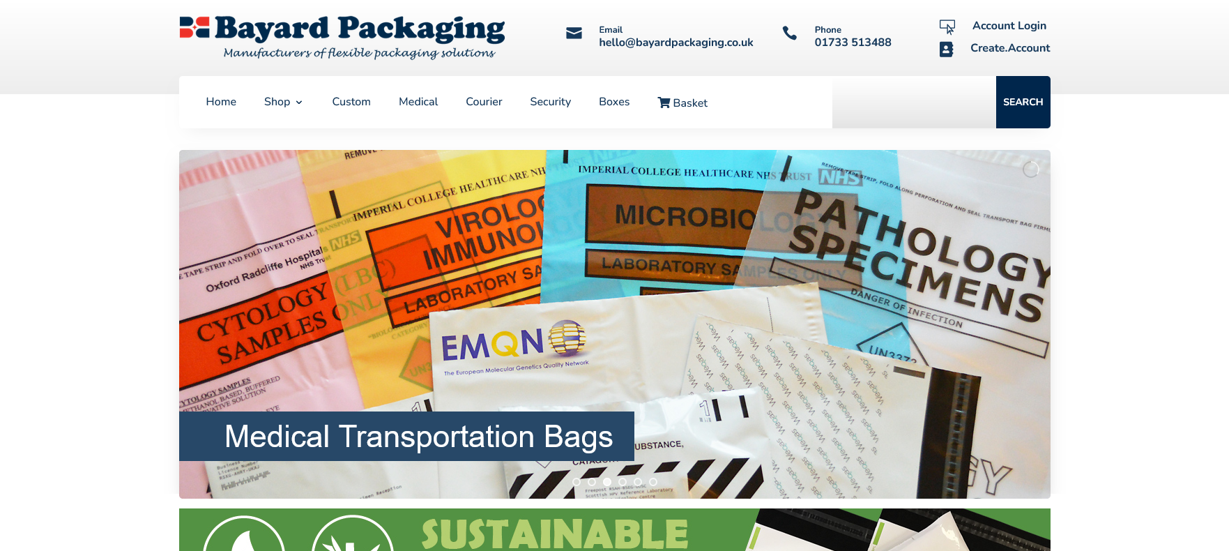 Bayard Packaging Ltd Website Screenshot 001