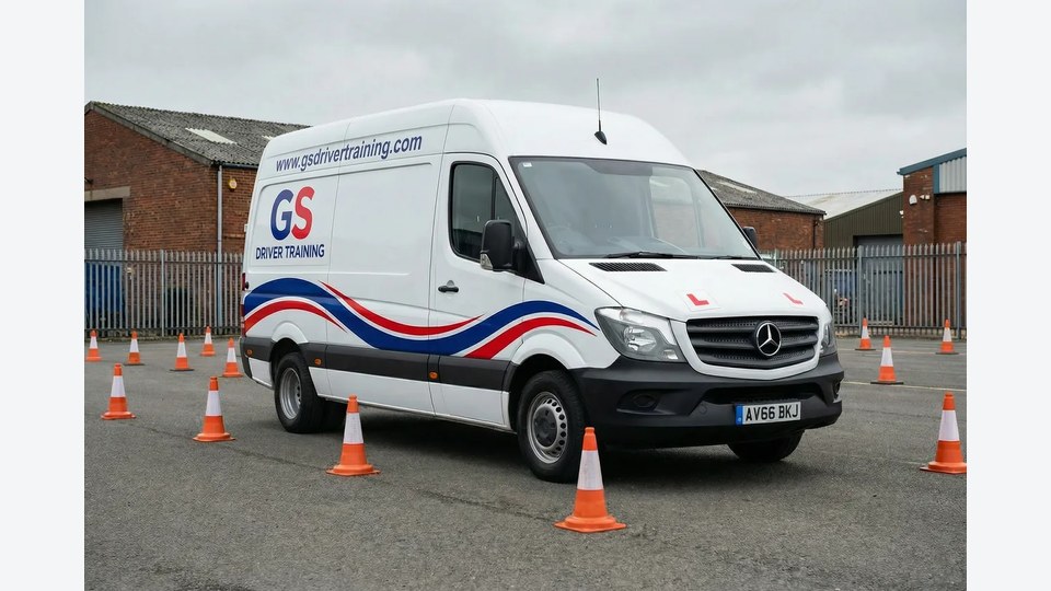 GS Driver Training Category C1 vehicle used for vocational driver course information.