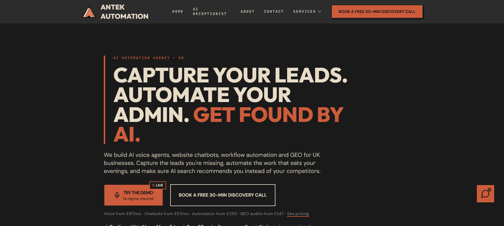 Antek Automation Website Screenshot 001
