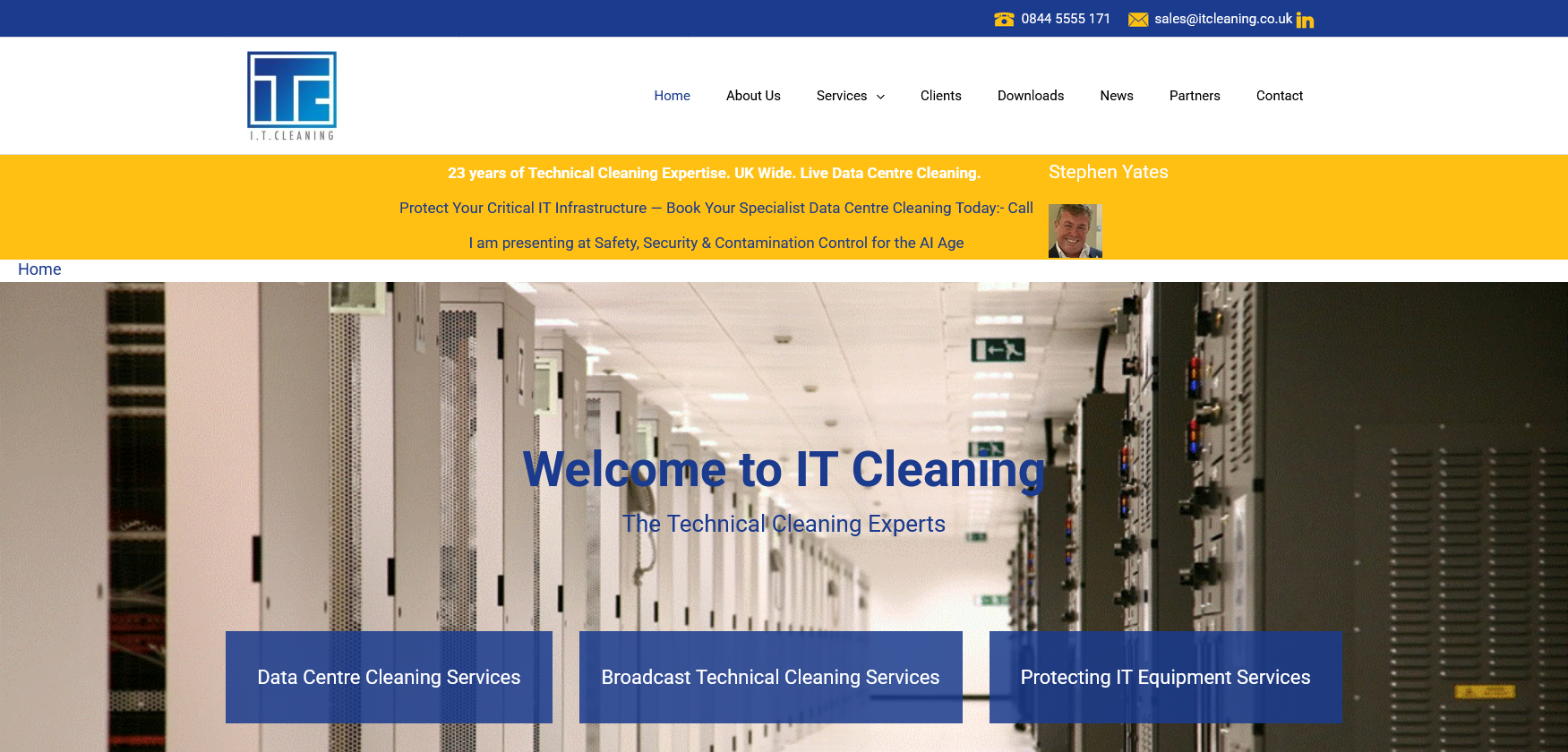 IT Cleaning Ltd. Website Screenshot 001