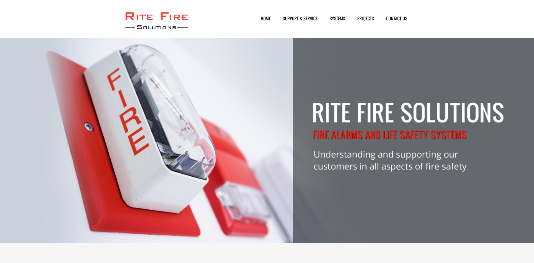 Rite Fire Solutions Website Screenshot 001