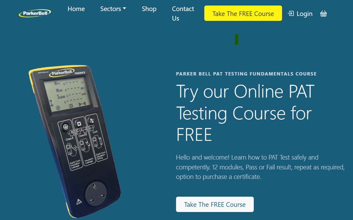 Parker Bell has just relaunched its online PAT Testing course.