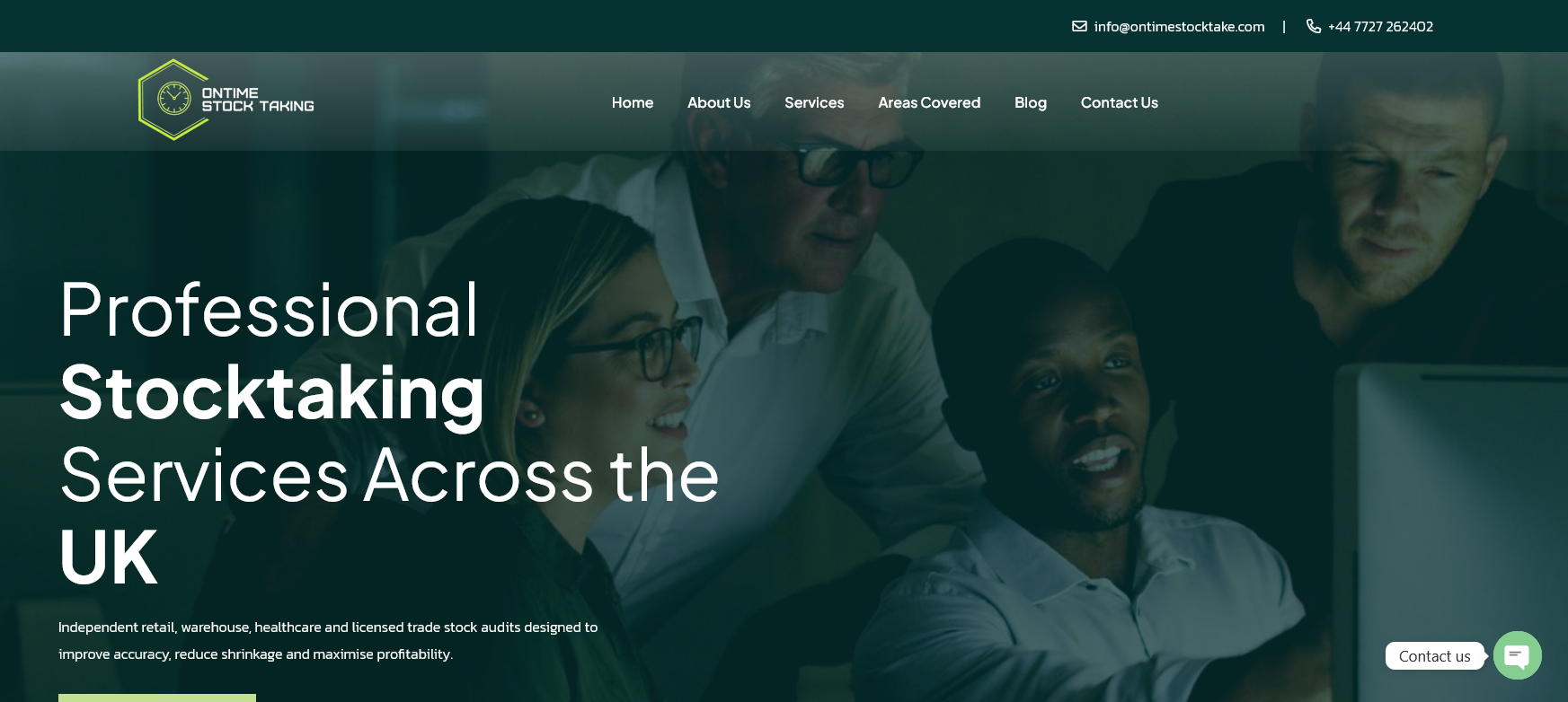 Ontime Stocktake UK Website Screenshot 001