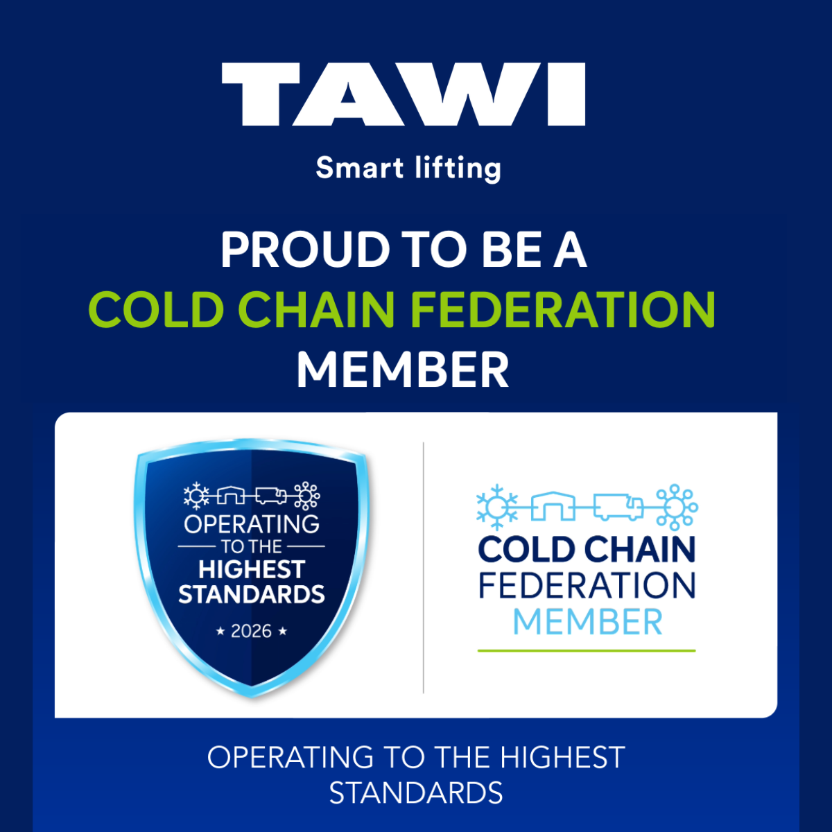 TAWI UK Smart Lifting Cold Chain Federation Membership Logo