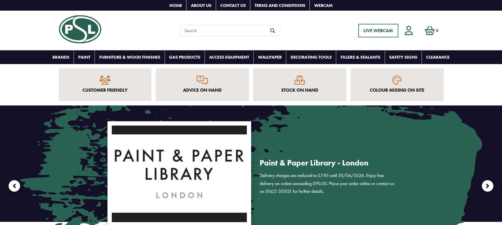 Painters Supply Limited Website Screenshot 001