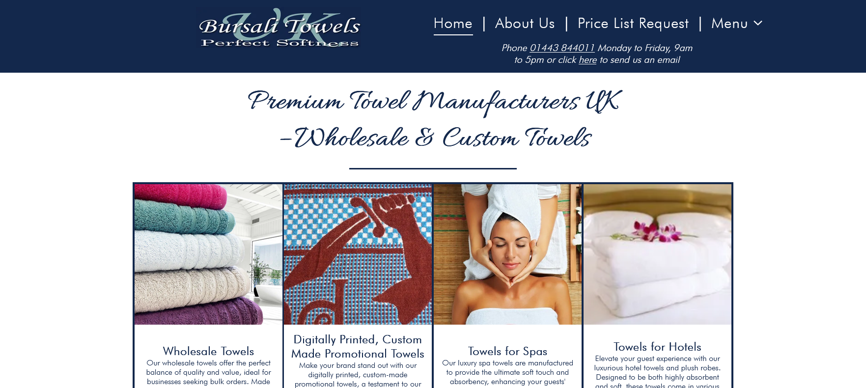 Bursali Towels Website Screenshot 001