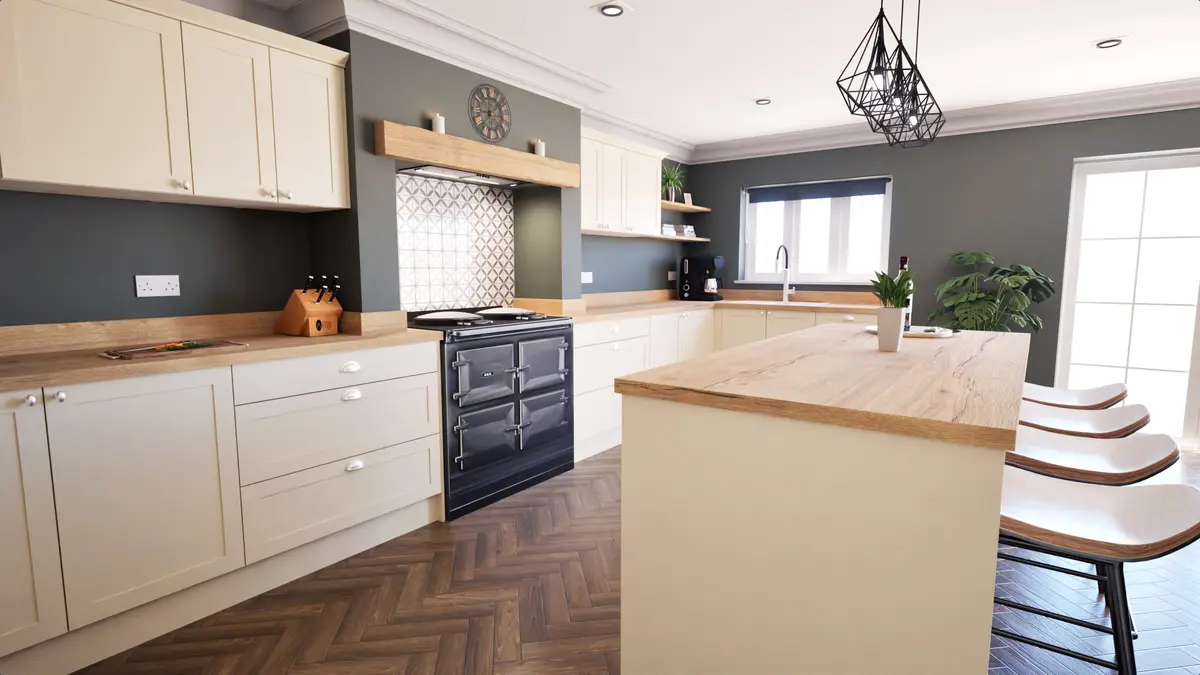 German Kitchen Worktops: Laminates, Solid Oak, & Quartz Options