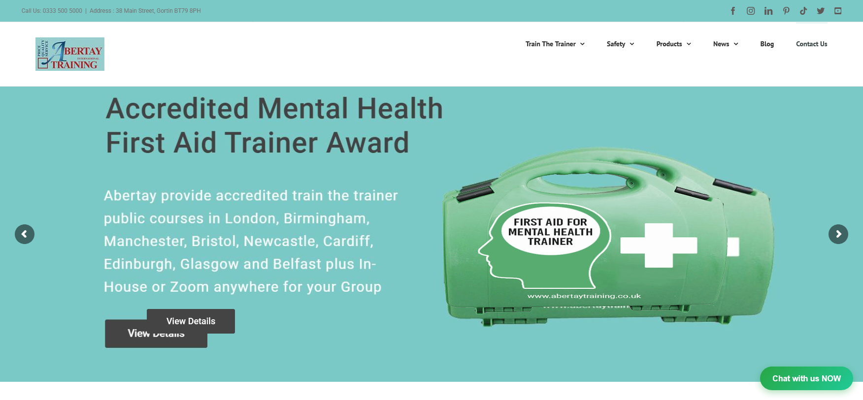 Abertay International Training Ltd Website Screenshot 001