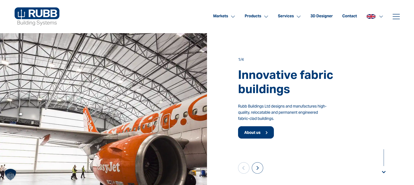 Rubb Building Systems Website Screenshot 001