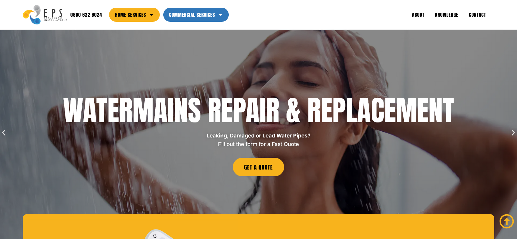 EPS Watermains Website Screenshot 001
