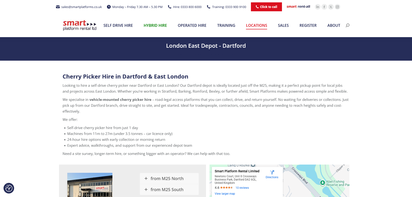 Smart Platform Rental Ltd (London East - Dartford) Website Screenshot 001
