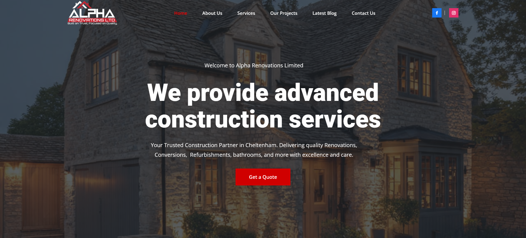 Alpha Renovations Ltd Website Screenshot 001